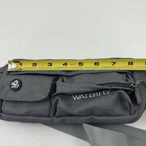 WATERFLY Fanny Pack Chest Bag Lightweight Adjustable Belt Zip Pockets Gray - Picture 11 of 13